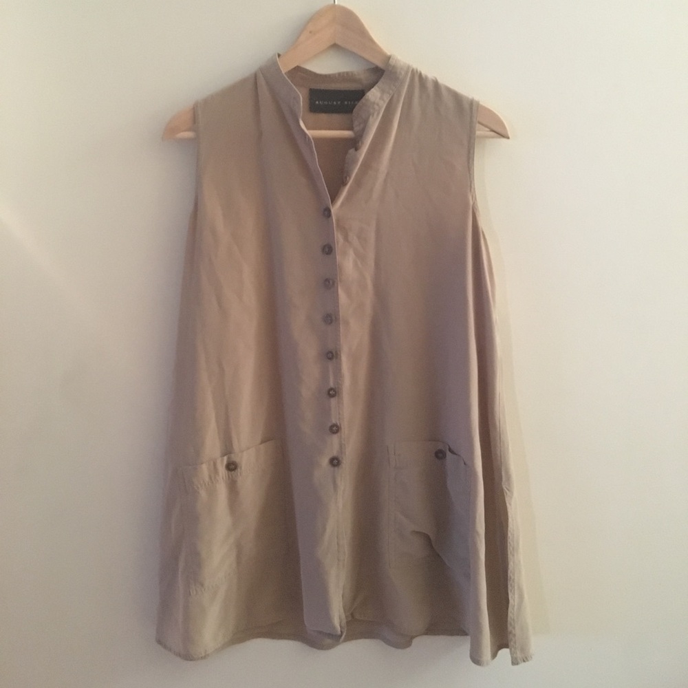 Beautiful Silky Taupe Top